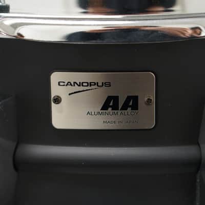 Canopus 6x14" Aluminum Alloy Snare Drum - Jet Black image 2