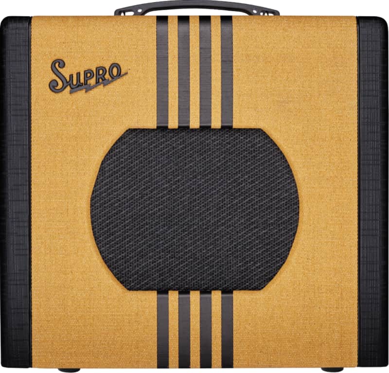 Supro Delta King 10 Tweed with Black Stripes image 1