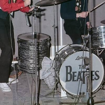 1963 Original Ludwig Black Oyster Pearl Drum Set, Signed Ringo-Beatle Spec Snare! Stage Played Sticks! Complete! Best Ringo Set Ever? image 12