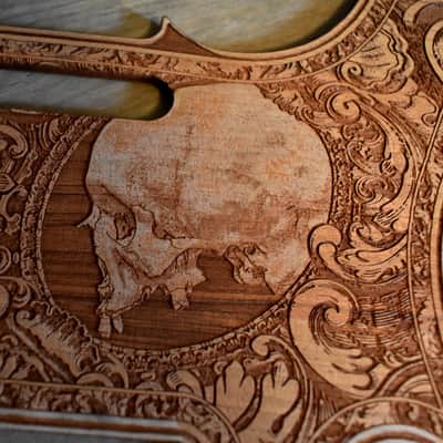 Handcrafted Cherrywood Pickguard for Fender Telecaster – Laser-Engraved Unique Design image 5