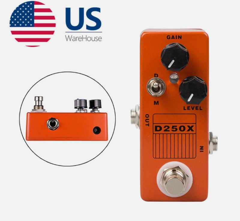 Mosky D250X Preamp Overdrive Distortion Guitar Effects Pedal – D/M Modes True Bypass Mini Pedal image 1