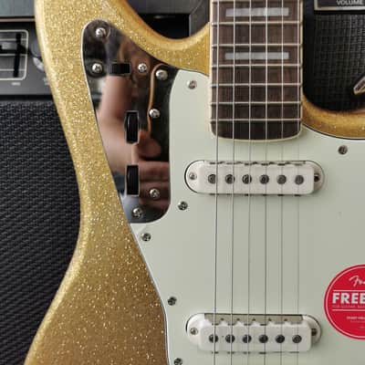 Squier Limited Edition Classic Vibe 70s Jaguar 2024 - Gold Sparkle image 8