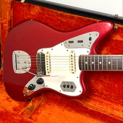 Fender Jaguar 1966 - Candy Apple Red Matched Headstock image 9