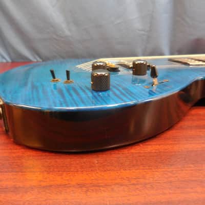 Godin LGX-SA with AAA Flame Maple Top 2010s - Trans Blue Flame image 7