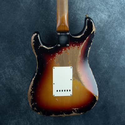 Fender Custom Shop Kyle McMillin Masterbuilt 61 Strat Super Heavy Relic 3 Tone Sunburst R148517 image 4