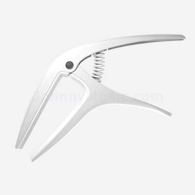 Immagine Axis Dual Radius Capo White, Alumn-Ergo-Precision - 6/7-Strg Dual Curved/Flat FB Fits Folk, Electric, Classical Guitars Compatible - 1