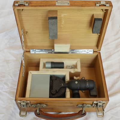 Near MINT original BBC Coles STC 4038 1962 black ribbon mic microphone + wooden box early s/n 366 image 10