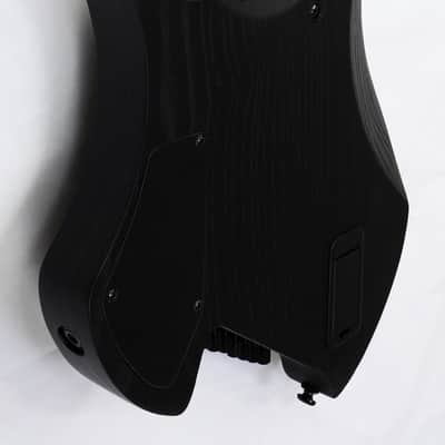 Agile 10 String Fan Fret Headless Guitar CHIRAL NIRVANA 102528 RL MOD SS FLAT BLACK image 7