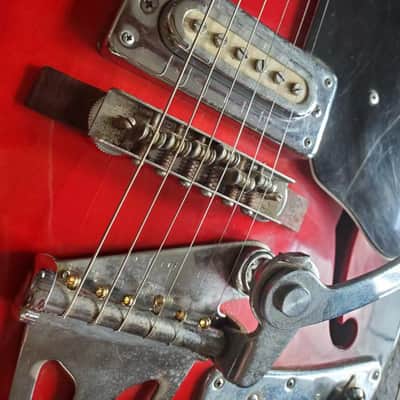 Kingston MIJ vintage Kent/Teisco-esque electric 1960s red burst image 4