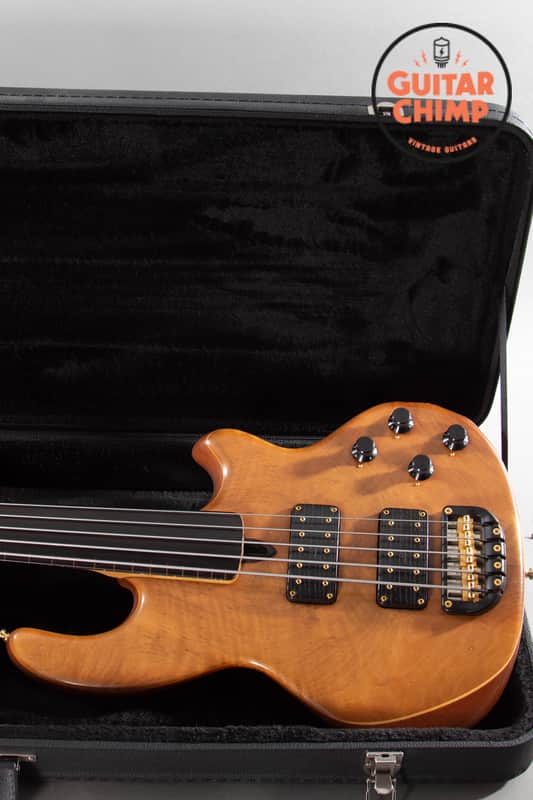 1992 Wal Mk2 5-String Fretless Bass – Walnut Facings, Ebony Board image 1