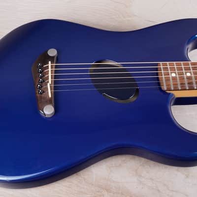 Fender Deluxe Series Acoustasonic Stratocaster 2003 Sapphire Blue Transparent w/ Bag image 4