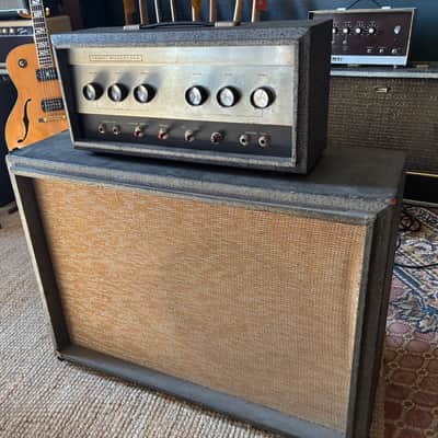 Silvertone Model 1483 23-Watt 1x15 Bass / Guitar Piggyback 1960s - Gray image 4