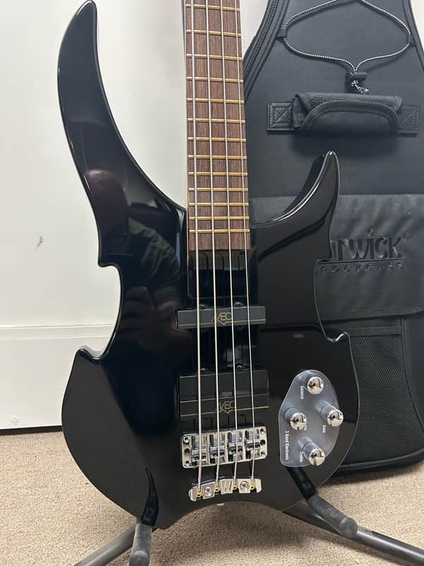 Warwick Rockbass Vampyre 4 String Bass Guitar - Solid Black High