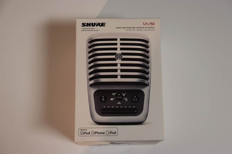 Shure MOTIV MV51 iOS / USB Large Diaphragm Condenser Microphone Black & Silver image 1