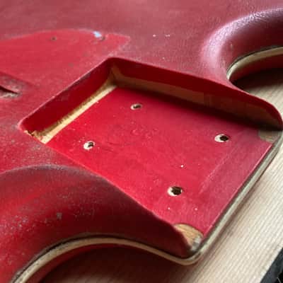 1960s Hofner Colorama 1 Red Vinyl Guitar Body image 5