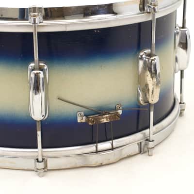Vintage Slingerland 7x14 Snare Drum, 8 Lug, Blue/Silver Duco Finish, 1959 Model image 5