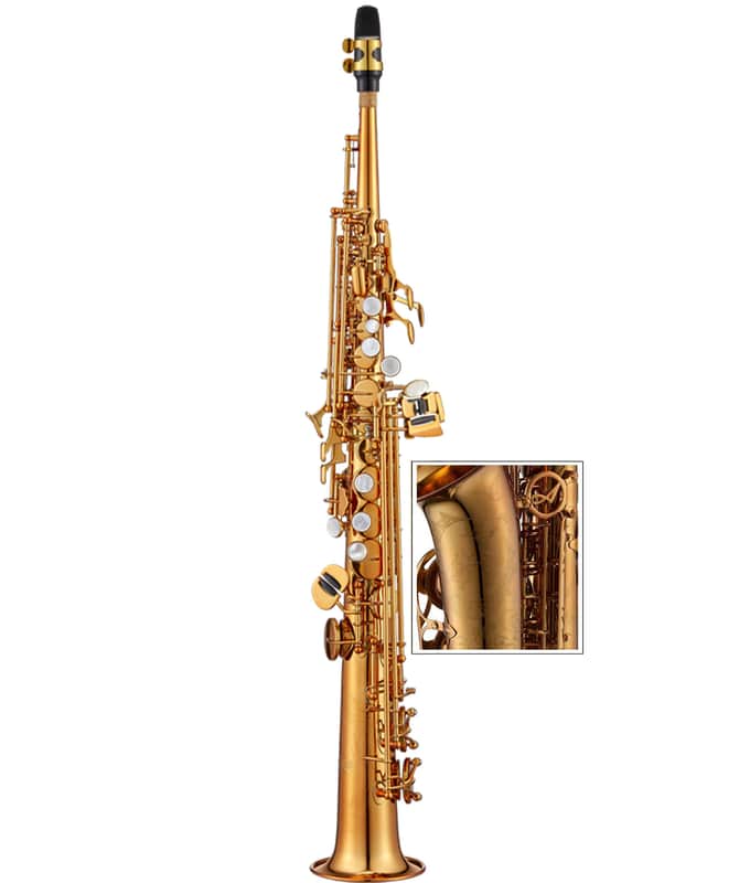 Antigua Winds ProOne SS6200 Bb Professional Soprano Saxophone - Amber image 1