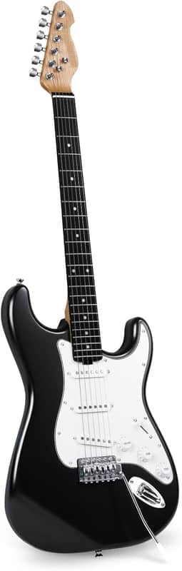 Electric Guitar, 39" Beginner Electric Guitar, Classic Pickup, Tremolo Bridge, Full-Size Lightweight Body, Rounded Fret Ends, Heel Adjustment Truss Rod (Black) image 1