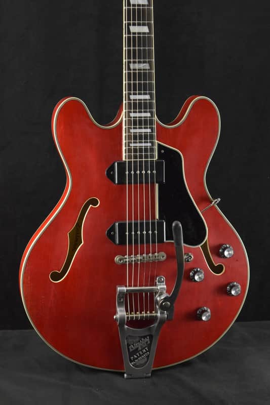 Eastman T64/V-RD Thinline Bigsby Antique Varnish Red Finish image 1
