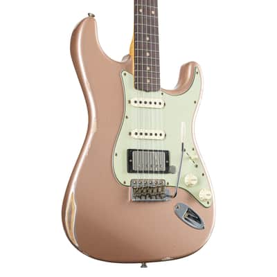 Fender LTD '59 Stratocaster HSS Relic RW Shell Pink Metallic #CZ585769 - Custom Electric Guitar image 4
