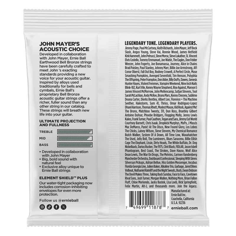 Ernie Ball 2344 Earthwood Bell Bronze Acoustic Medium 13-56 image 1