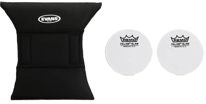 Evans EQ Pad Bass Drum Muffler + Remo KS-0002-PH- Bundle image 1