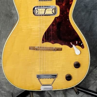 SUPER FLAMEY EXC+ 1962 Harmony H48 Stratotone Mercury w/OHSC! image 2