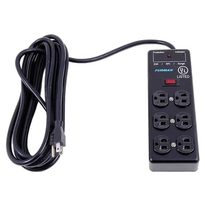 Furman SS-6B 6 Plug Outlet 15A AC Surge Power Strip Conditioning 15A 2 Pack image 2