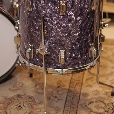 Rogers 12/14/18/5x14" Cleveland (Reissue) Drum Set - Purple Diamond Pearl image 14