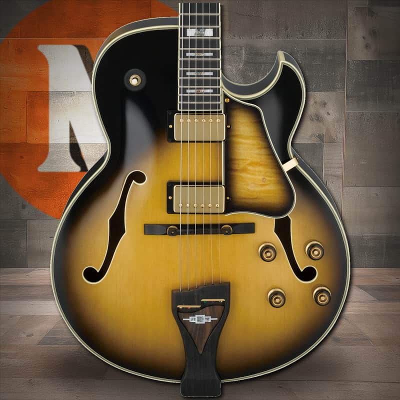 Ibanez George Benson Signature 6 String Electric Guitar w/Case - Vintage Yellow Sunburst (LGB300VYS) image 1