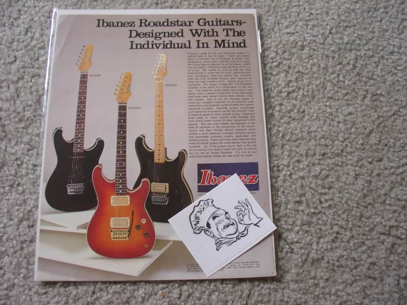 Ibanez Vintage Advertisement for Ibanez Guitar featuring Roadstar Series 1980's image 1