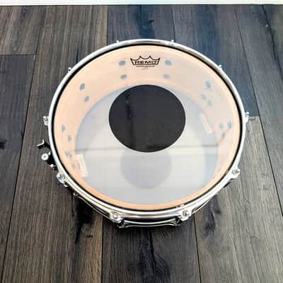 **ULTRA RARE** Pearl Masters Studio Birch Shell 14" x 5.5" Snare Drum 10 Lug Ebony Black Mist Reinforcement Rings Made in Taiwan (Early 1990's Pre BRX) image 5