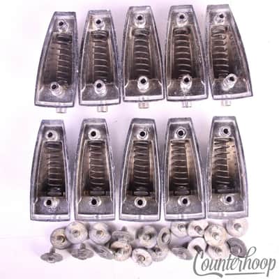 Ludwig 10x Bass/Floor Tom Drum Lugs Large Classic Tension Lug Vintage 60s Chrome image 3