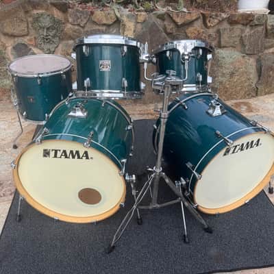 Tama Superstar Classic Maple Blue / Aqua 5pc Double Bass Drum Set kit !! image 14