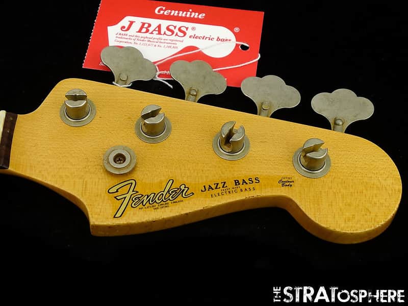 Fender USA Custom Shop '64 Relic Jazz Bass NECK + TUNERS 60s "C" Shape, Rosewood image 1