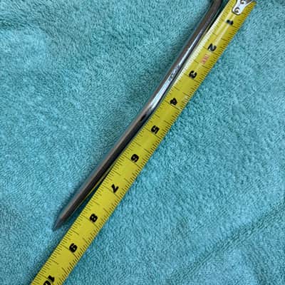 Ludwig One Knurled Gull Wing Left Side Bass drum spur leg 9.5mm - 9”Long 60s - Chrome image 11