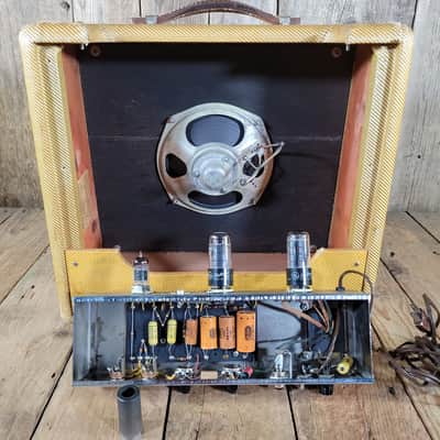 Fender Tweed Princeton 5F2 1956 Clean, 100% Original and it Works Great! - Tweed image 19