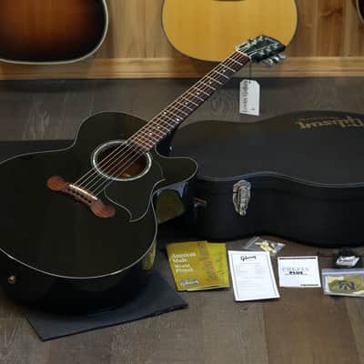 2004 Gibson EC Special Acoustic Guitar Black Ebony + OHSC image 1