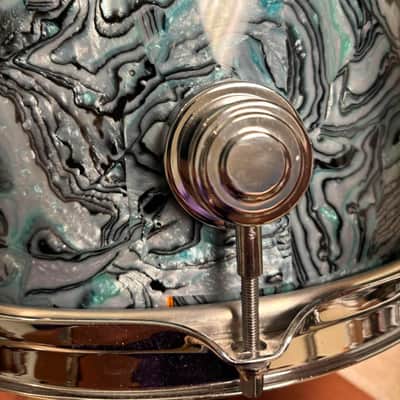 DW Collector's Series Drum Set - 10/12/15/22/14 Blue Abalone Finishply 1999 image 15