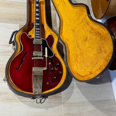 Gibson ES-355TDC "Mono" 1967 - ultra rare 1 of a kind in Sparkling Burgundy w/Mono Electronics. image 20