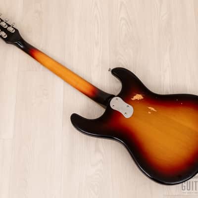 1978 Mosrite Ventures Model Vintage Guitar Sunburst w/ Moseley Vibrato, Case image 12