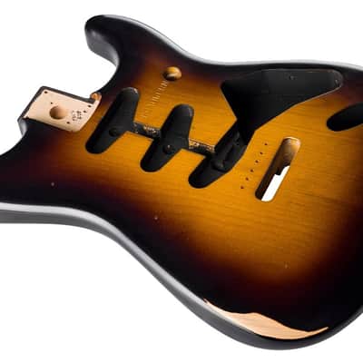 Genuine Fender ROAD WORN 50s Vintage Strat/Stratcoaster SSS Body, SUNBURST image 5