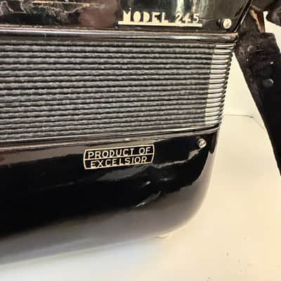 Excelsior Model 245 Accordion Piano Black Gloss Finish With Original Case image 25