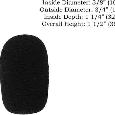 Lapel & Headset Microphone Windscreen, Color Black, One Dozen Pack image 2