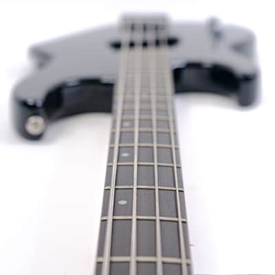 Mid 00’s Samick FM-2 Fairlane Left Handed Bass Guitar w/ Split-Coil Humbucker, Transparent Black Finish image 8