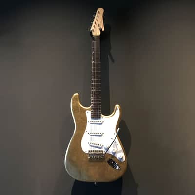 Made to Order - FRANCHIN Mercury guitar Glossy METALLIC LEAF (Gold/Silver/Copper) Stratocaster-Strat-S-Style Made in Italy image 2