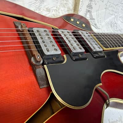1965 Hofner Verythin Model 4575 Cherry Finish Flame Maple Taylor Hard Shell Case Fair Condition **Please Read** image 16