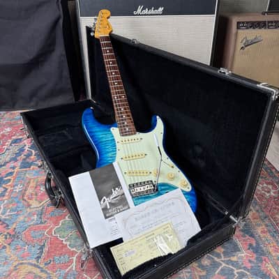 Fender FSR Quilt Top Stratocaster Model ST62-QT-AQB - Aquamarine Blue image 18