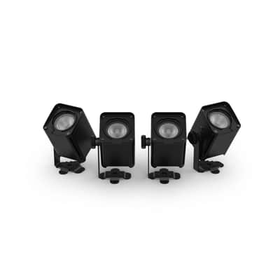2x Chauvet DJ Freedom H1 IP x4 Outdoor Rated Palm sized RGBAW+UV LED Fixture Set of 4 image 2