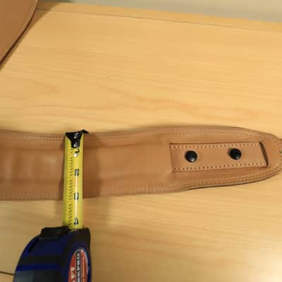 LM Padded Brown Bass 3" Inch Leather Guitar Strap image 4